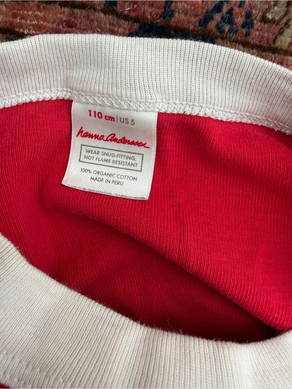 Hanna Andersson Santa Costume Long John Pajamas, size 5